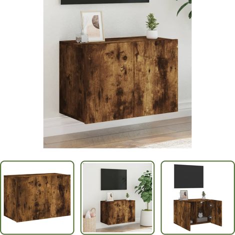 Wandhalterung - TV-Wandschrank Räuchereiche 60x30x41 cm (1/5)