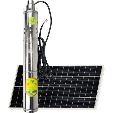 Pompe à eau profonde solaire 750W – Débit max 2T/H – Hauteur de refoulement 100m – Moteur à aimant permanent – Contrôleur intégré