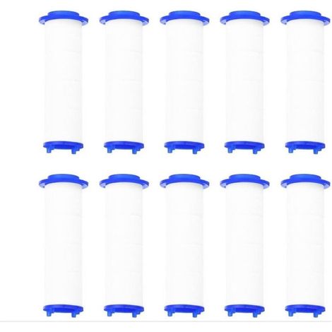Lot de 10 filtres de pommeau de douche 7,1 cm en coton PP de rechange haute pression pour ventilateur de douche (1/5)