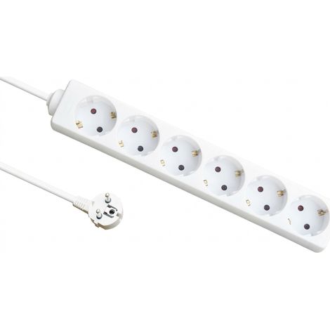 Prise multiple 6 prises cable 3m 3gx1,5mm cuivre 3500w max