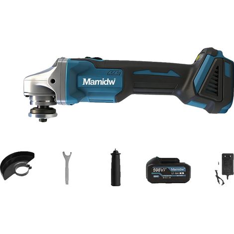 Meuleuse d'angle, moteur haute puissance, utilisation polyvalente, 1 ensemble de batteries (1/2)