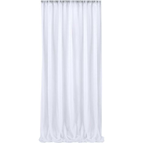 Weiße Vorhang-Hintergrundpaneele (1,5 x 2,15 m), knitterfrei, für Partys, Fenster und Zuhause (1/5)