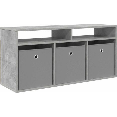 Maison Exclusive - Lowboard mit Schubladen Beton Grau 102 x 32 x