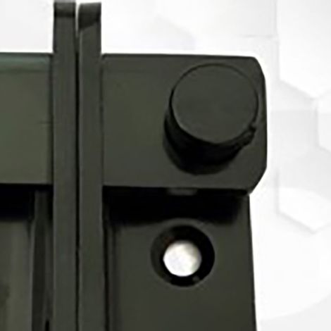 Verrou à bascule en acier inoxydable multifonctionnel antirouille pour porte coulissante de grange, fenêtre, armoire, tiroir, noir, à pêne dormant droit (1/5)