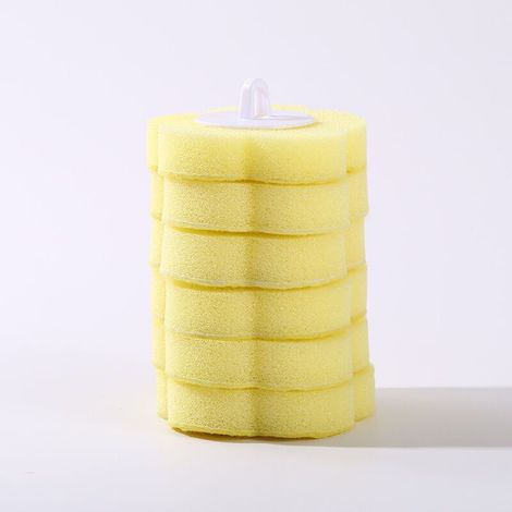 Recharge de nettoyant WC jetable, éponge jaune au citron, recharge de nettoyant WC, désinfectant, gommage, 6 unités (1/5)