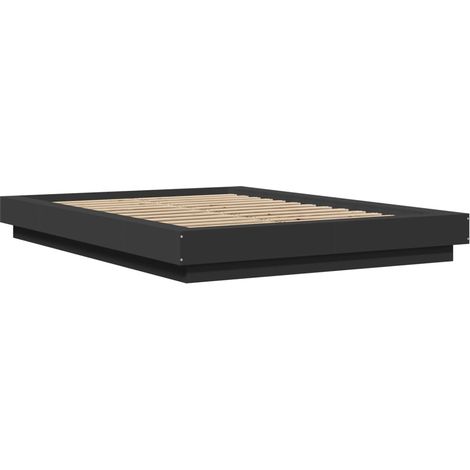 vidaXL Giroletto con Luci LED Nero 120x190 cm in Legno Multistrato (1/4)