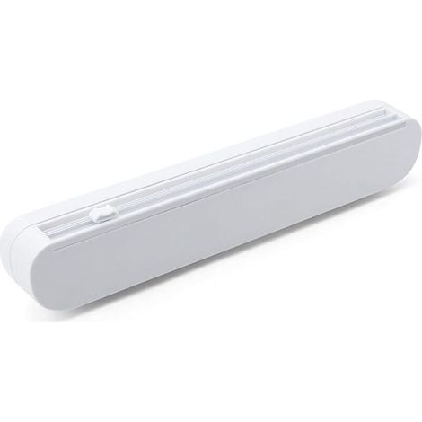 Distributeur de film alimentaire avec ventouse. coupe-film réutilisable en plastique pour emballage alimentaire. papier aluminium. cuisine. restaurant. sans BPA (1/4)
