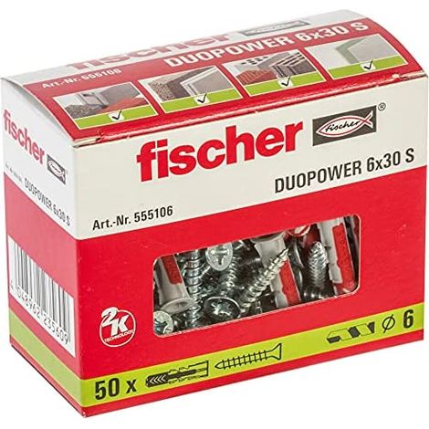 S.of. spina fischer duopower 6x30s + vite 4,5x40mm scatola 50un 555106555106