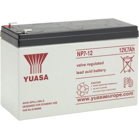 BATTERIA YUASA NP7-12 12V 7Ah