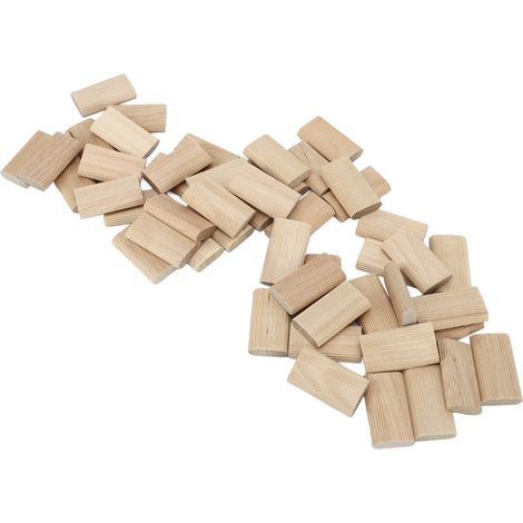 Cheville plate hêtre 8x40mm, lot de 50 pièces, lamello domino pour assemblage bois, accessoire de menuiserie et positionnement (1/5)