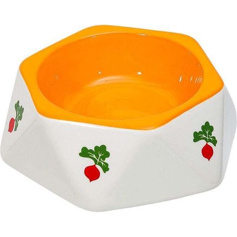 Bassin de nourriture pour lapin Fournitures pour animaux de compagnie Bol en céramique Mignon dessin animé Carotte Lapin Bol d'alimentation pour lapin