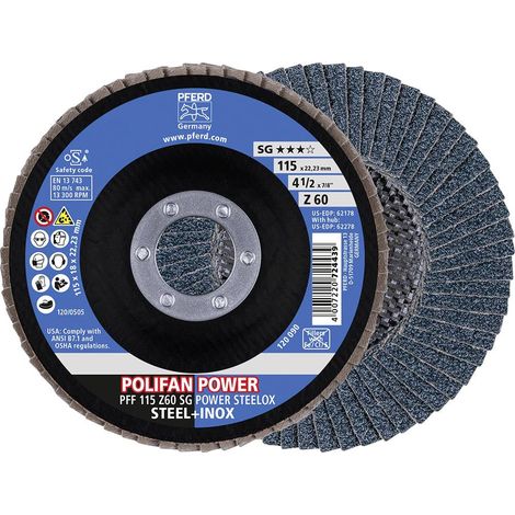 Disque à lamelles Z 60SG droit 115mm G60 Pferd 1 PCS (1/5)