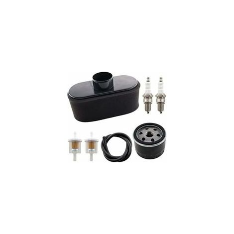 Ensemble de filtre à air avec pré-filtre à huile et bougie d'allumage pour moteur 4 temps de rechange Kawasaki FR651V FR691V FR730V FS481V FS541V FS600V FS651V FS691V FS730V. (1/5)