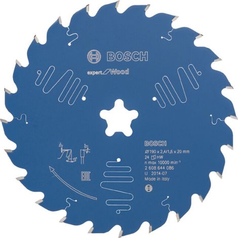 Lame de scie circulaire Bosch Expert pour bois 190 x 2,4 mm 24 (1/5)