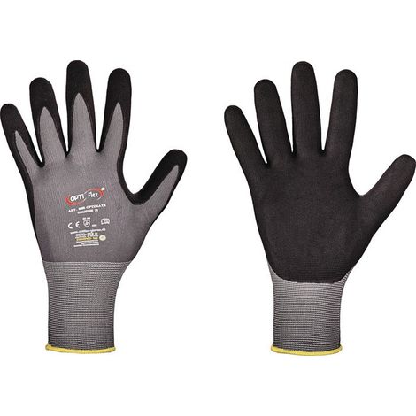 Guanti OPTIMATE Taglia 7 grigio / nero EN 420 / EN 388 PSA II OPTIFLEX (confezione da 12)