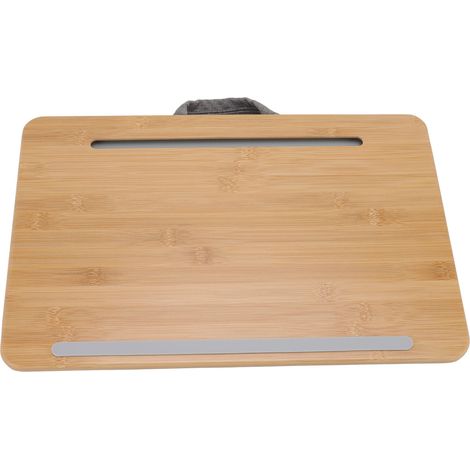 Support portable multifonctionnel pour ordinateur portable, idéal pour le lit, le canapé ou le fauteuil, format 42 x 27,5 cm. Dimensions compactes. (1/5)