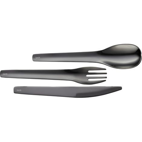 Ensemble de couverts Lurch dans un étui, 3 pièces, 18 cm, anthracite (1/5)