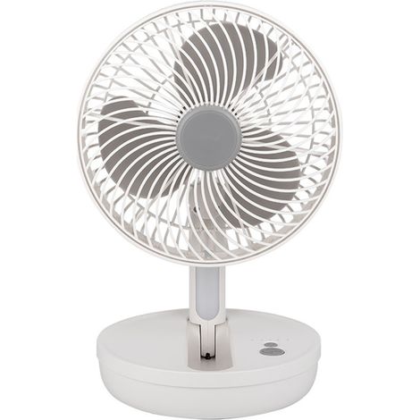 Ventilador de sobremesa inalámbrico Pacheco motor DC 5W blanco gris (1/4)