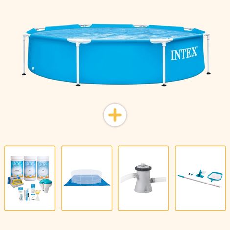 Intex Piscine Tubulaire Ronde - 244x51 cm - 5-pièces S20987 (1/5)