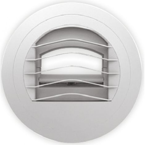 Bouche d'extraction autoreglable bi-débit BARP 45/120 - ø 125mm - 45m³/h - Avec manchette placo 3 griffes - Cordelette (1/2)