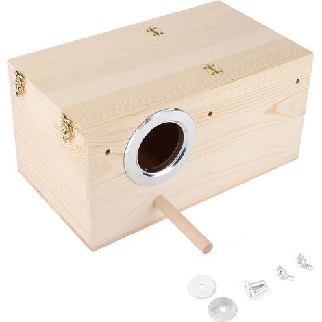 Durable Wooden Bird Nest, Cockatiel Breeding House Decoration (1/5)