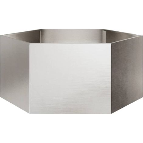 Pflanzkübel Sechseckig 104x90x45 Edelstahl