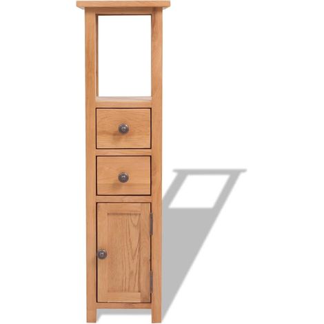 Étagère d'angle - Bibliothèque - Meuble de rangement 26x26x94 cm Bois de chêne massif (1/5)