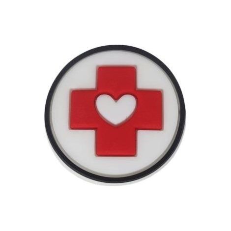 Insignia decorativa de goma para Crocs Emblema Parche Cruz Roja Médica 101-10 OS