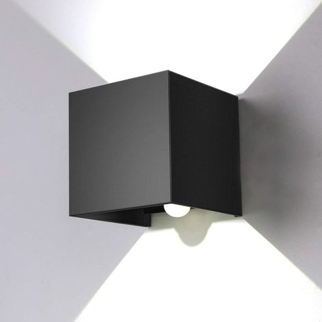 Luminaire Mural LED avec Détecteur de Mouvement, Applique Murale Angle Réglable IP67 Etanche 6000K Blanc Froid, pour Couloir Jardin Chambre Noir (1/5)