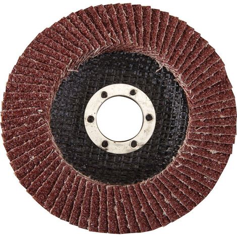 Silverline Aluminium Oxide Flap Disc - 115mm 40 Grit (1/3)
