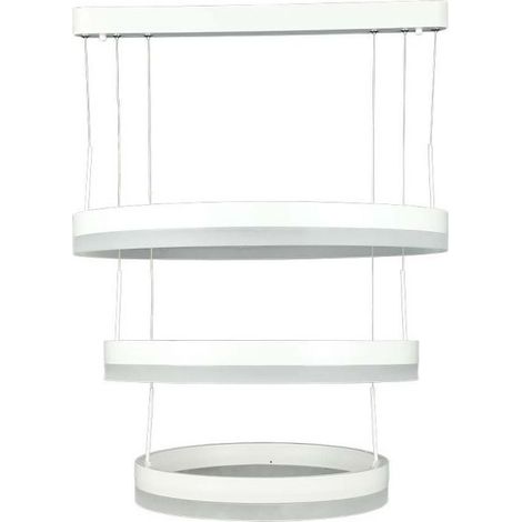 V-TAC Lampadario LED a Sospensione con 3 Cerchi 86W in Metallo Colore Bianco 3000K Triac Dimmerabile (1/5)