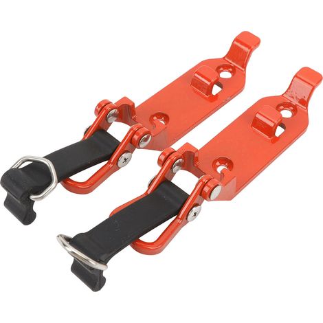 Kit de fixation pour pelle de toit (2 pièces) avec pinces en métal et caoutchouc robustes, pour voiture, camion ou garage (orange). (1/5)