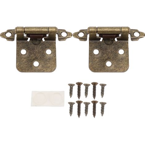 Ortviai Charnière de meuble pour camping-car 1/2 pouce, auto-fermante, finition laiton ancien, acier robuste (1/5)