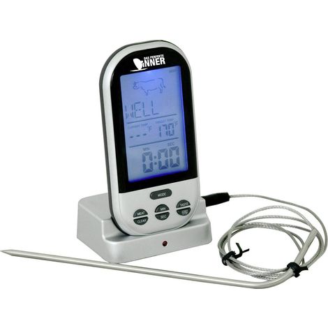 Thermomètre de barbecue numérique Techno Line WS 1050 alarme, surveillance de la température à coeur S596871 (1/3)