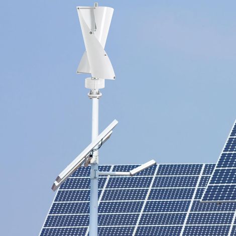 Windkraftanlage 24V Komplettset Windrad Stromerzeugung, 100W Magnetische Levitationsachse Vertikal Windturbine aus Aluminiumlegierung Windenergie für Zuhause Windgenerator mit Steuergerät