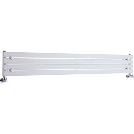 Hudson Reed Vitality – Radiateur Design Horizontal – Blanc – 23.6 x 178cm