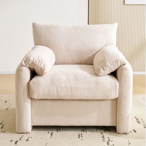 Sillón individual de chenilla 96x82x84 cm OKMYHOME (1/5)