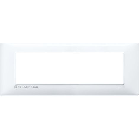 VIMAR - 14657.AB.01 Placca 7M antibatterico bianco
