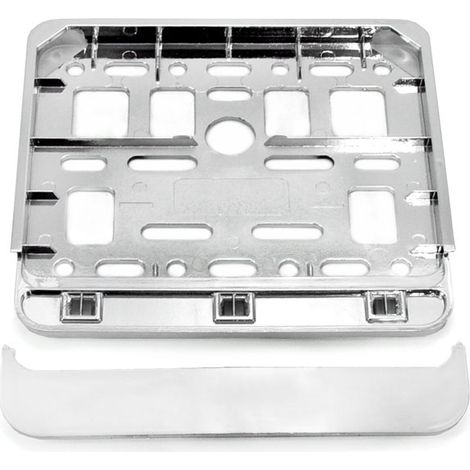 Cornice portatarga cromata per scooter e ciclomotori amio-01168 (1/3)