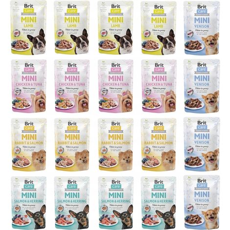 Cibo umido per cani BRIT CARE MINI DOG, mix di gusti, 20 x 85 g, senza cereali
