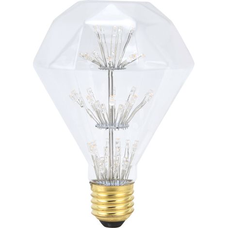 LED vintage en verre 3W E27 ampoule ronde décorative et