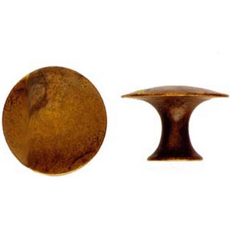 10PZ POMOLI PER MOBILI MOD.24459 IN OTTONE ANTICATO - MM.25