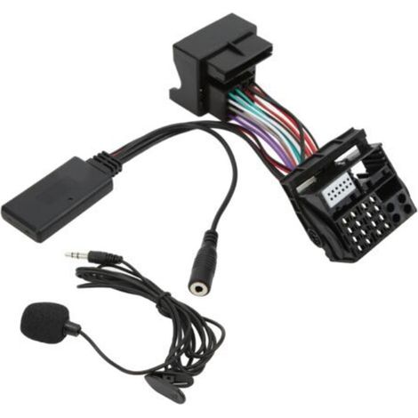 Câble audio AUX, assemblage externe de microphone résistant à la température compatible pour voiture.