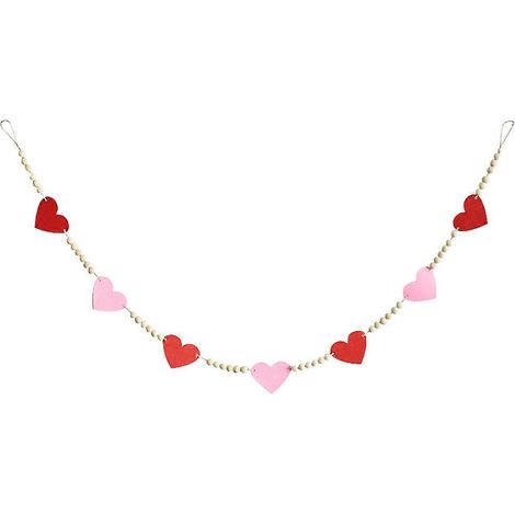 Guirlande décorative en feutrine en forme de cœur pour la Saint-Valentin (2 pièces) (1/5)