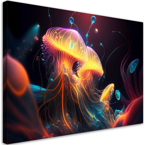 Quadro su tela, Astrazione marina colorata - 60x40 (1/5)