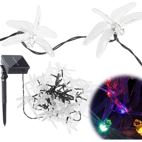 Luces solares de jardín libélula 6,5m 30LED multicolor