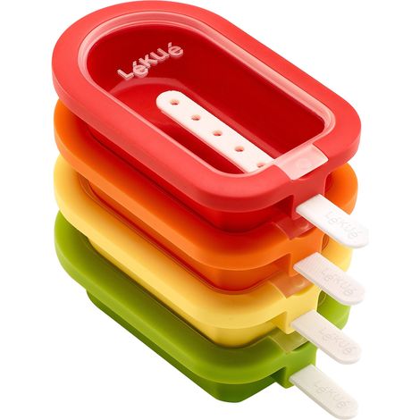 Lékué Stampo Per Gelato, Impilabile, Mini, 10,5 Cm, Quattro Pezzi, Multicolore (1/4)