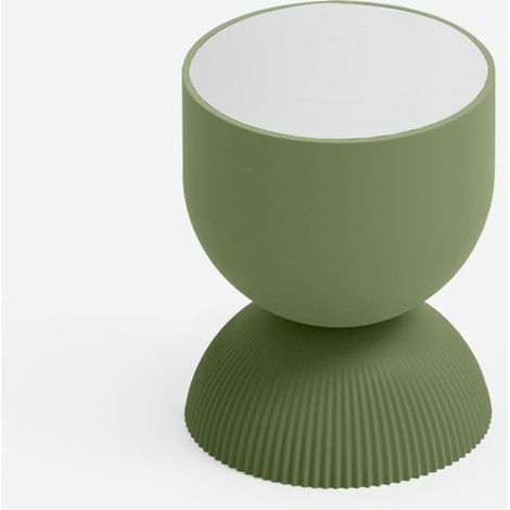 Tavolino da salotto design moderno in polietilene piano bianco Illo - Verde 2
