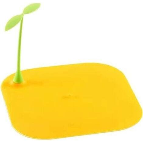 Filtre de Drain en Silicone Jaune – Protection Anti-Cheveux pour Baignoire, Évier et Douche – Lot de 4 (1/5)