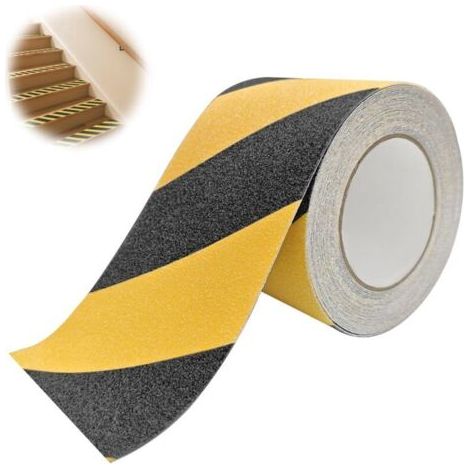 Ruban Antidérapant Jaune Noir 10cmx10m Bande Antidérapante Escalier Rubans Adhésif Antidérapant Extérieur Intérieur Bande Sécurité Ruban Autocollant Anti-Dérapante pour Marches Anti Slip Tape (1/4)